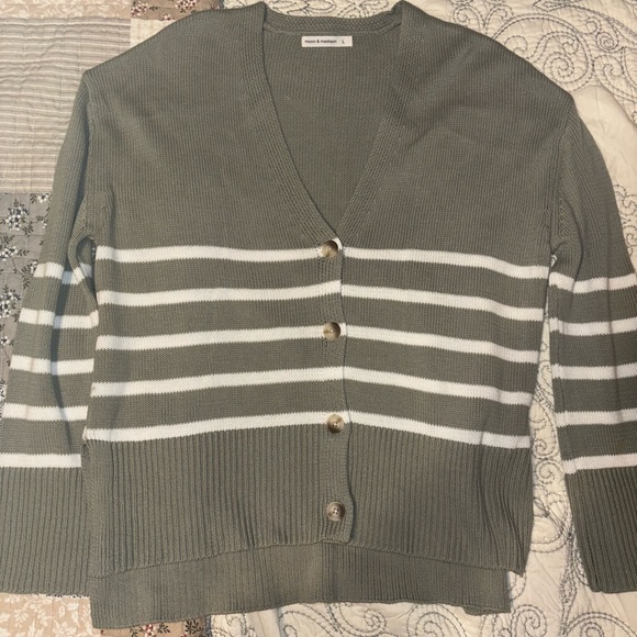 Sage green cardigan sweater, NWOT - Picture 2 of 6